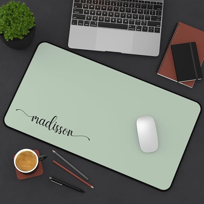 Hilis Custom Mouse Pad Personalized Color and Name, Gaming Office Work Desk Mat, 4 Sizes Mousepad, Office Supplies & Accessories, Matt for Desktop