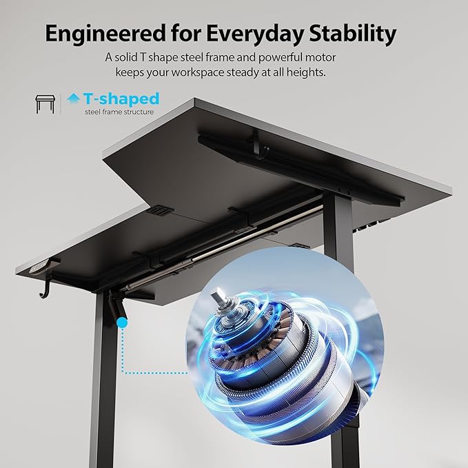 Agilestic Electric Standing Desk, Height Adjustable Desk, 63 x 35 Inch Sit Stand up for Work Office Home, L Shaped Ergonomic Rising Computer Table with Memory Preset, Black