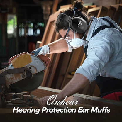Ear Protection Headphones for Adults Kids, NoiseCancelling Headphones for Autism, Adjustable NoiseCancelling Ear Muffs, Earmuffs Hearing Protection, Effective Noise-Reducing Ear Muffs