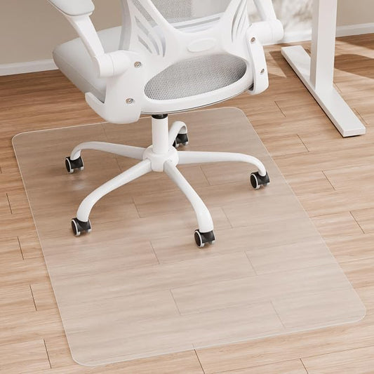 Office Chair Mat, 30" x 48" Clear Computer/Desk Chair Mat for Hardwood Floor, Thicker, Easy Glide, Non-Slip, Protects Hard Surfaces from Scratches, Ideal for Home or Office