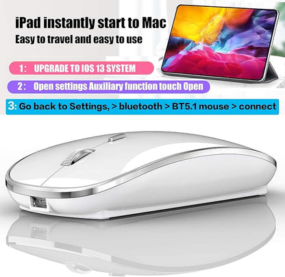 Bluetooth Mouse for iPad pro iPad Air Mac MacBook Pro MacBook Air MacBook Laptop Chromebook Win8/10/11 HP DELL PC