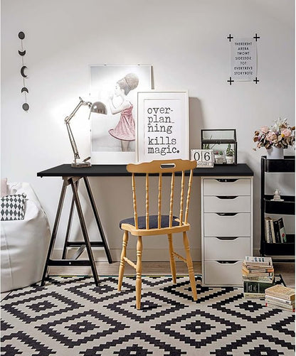 Kaboon 43x24 inches Tabletop, Solid One-Piece Desktop for Sit Stand Desk, Double Desks, L Desk DIY,Wood Countertop Home or Commercial Use,1 inch Thick, Black, 23.62" D x 43" W