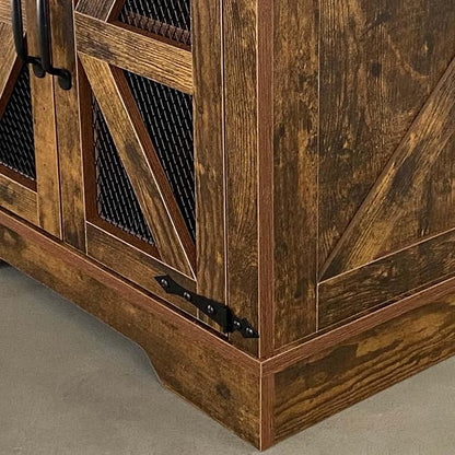 Farmhouse End Table Set with Charging Station, Brown Living Room Tables with Hidden Storage, Rustic Brown Wood Furniture for Home and Office
