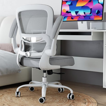 TRALT Office Chair - Ergonomic Desk Chair with Adjustable Lumbar Support, Mesh Computer Chair, Executive Chairs for Home Office Comfortable Lumbar Support (Ash Gray)