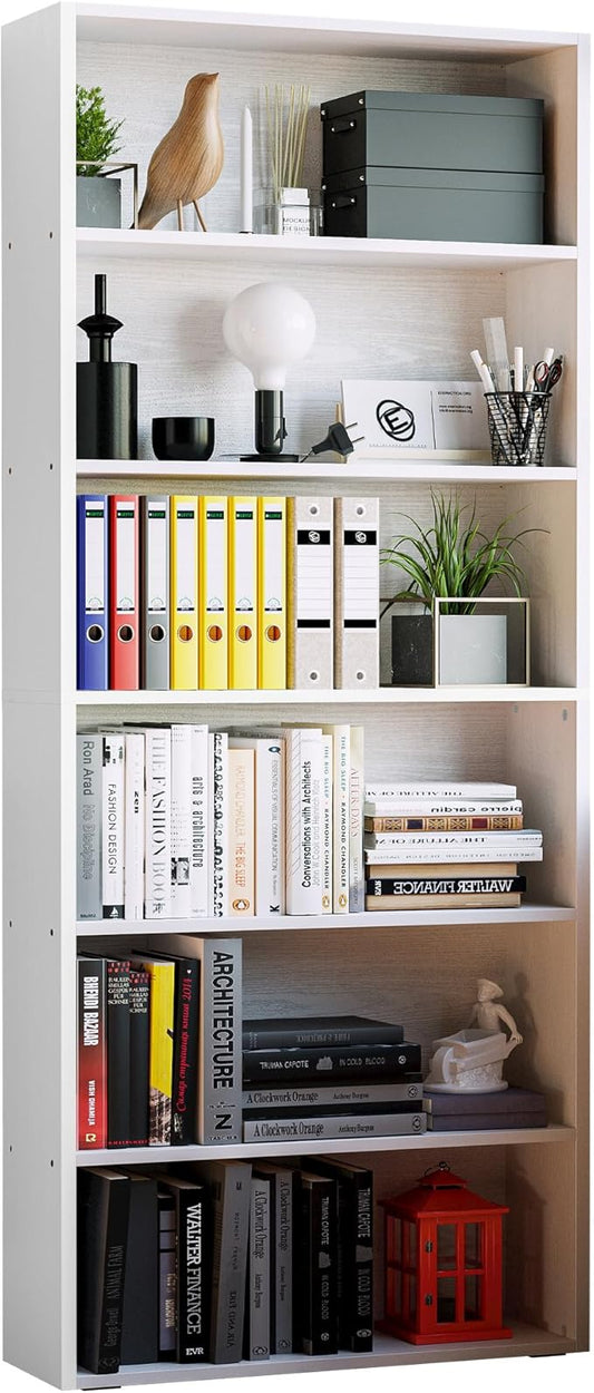 IRONCK Bookshelves and Bookcases Floor Standing 6 Tiers Display Storage Shelves 70 in Tall Bookcase Home Decor Furniture for Home Office, Living Room, Bed Room