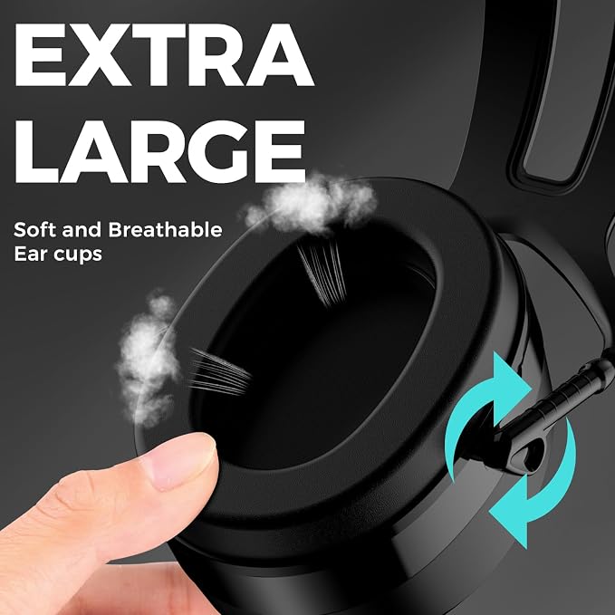 ProCase Extra Large SNR 37dB Noise Cancelling Headphones NRR 30dB Ear Muffs | Hearing Protection for Adults Noise Reduction, Wide Size Adjustment and Comfortable