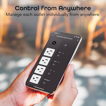 Geeni Smart Surge Protector Power Strip with 4 Smart Outlets, 2 USB Ports (USB-A & USB-C), Surge Protection, Wi-Fi & App Control, Compatible with Alexa & Google Assistant, Smart Power Strip