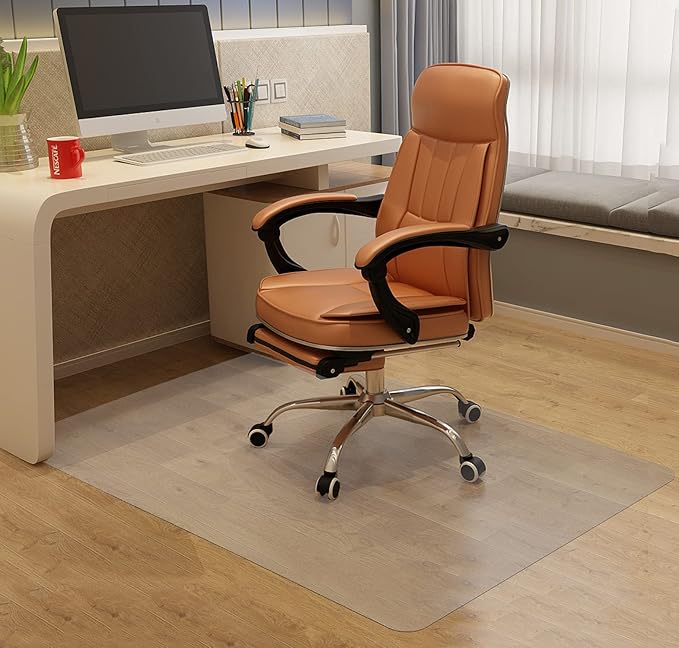 Office Chair Mat, 60"x 46" Office Chair Mat for Hardwood Floor, Floor Mat for Office Chair, Clear Desk Chair Floor Mat for Computer Desk