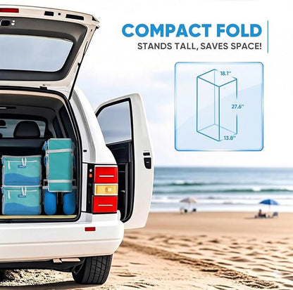 Sekey Heavy Duty Beach Wagon with 9" Big Sand-Proof Wheels, 300L Oversized Foldable Beach Cart with Cooler| Adjustable Handle & Balloon Tires for Sand, Camping,Vacation