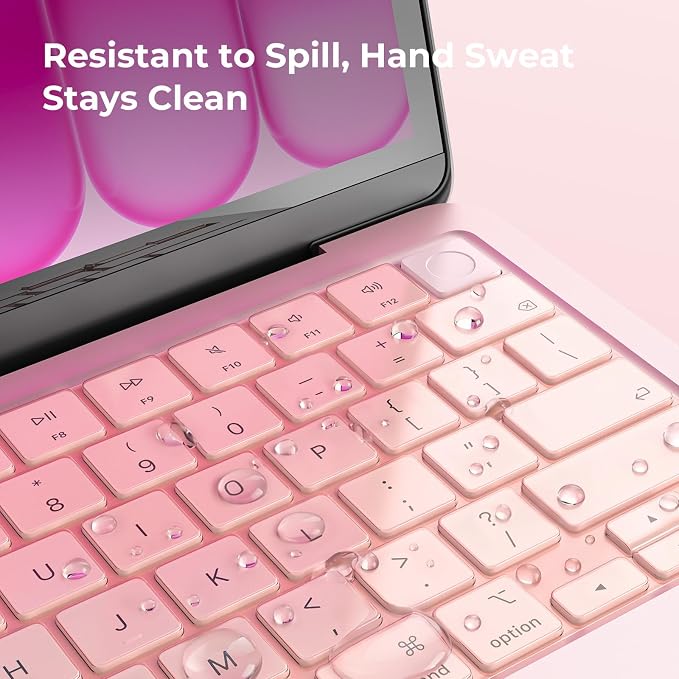 EooCoo Premium Keyboard Cover Skin Protector, Laptop Accessories Compatible with 2026 2025 2024 2023 2022 2021 M5-M1 Pro/Max MacBook Pro 14/16, M5-M2 MacBook Air 13/15, 2026 Mac Neo 13, Blush Clear