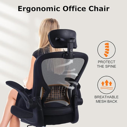 2 Pack Office Chair Ergonomic Desk Chair Comfort Adjustable Height with Wheels，Lumbar Support Mesh Swivel Computer Home Office Chair,Conference Room Chairs