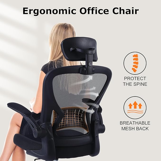 Office Chair Ergonomic Desk Chair Comfort Adjustable Height with Wheels，Lumbar Support Mesh Swivel Computer Home Office Chair,Conference Room Chairs