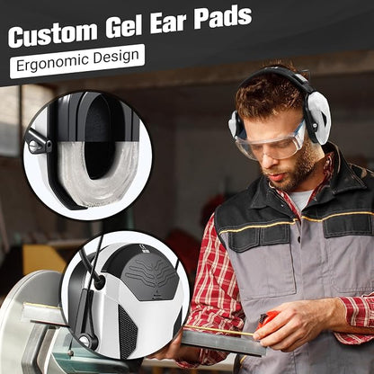 Electronic Shooting Ear Protection w/Gel Pads, 23dB NRR Active Noise Reduction & 3X Amplification Headset for Shooters