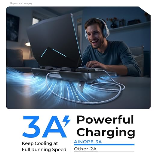 AINOPE USB to USB Cable, 6.6FT USB 3.0 A to A Male to Male Cable 5Gbps Double End Type A Cord for Data Transfer Compatible with Hard Drive, Laptop Cooling Pad, USB Hub, KVM, DVD(Not for PC-to-PC)