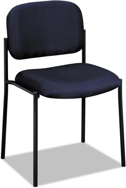 HON Scatter Office Chairs for Guests, Lobby, Waiting Rooms, Armless Stackable Chairs, Comfy Desk Seating, Navy