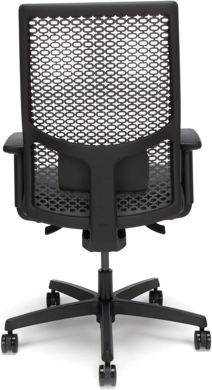HON Ignition 2.0 ReActiv Ergonomic Office Chair, Mesh Desk Chair with Lumbar Support, Advanced Synchro‑Tilt, Height and Width Adjustable Arms, Swivel Wheels, Black Frame, Black