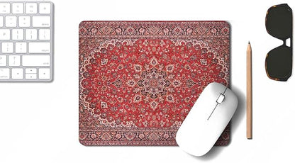 The Big Lebowski Mouse Pad - Oriental Rug Computer Mousepad, Non-Slip Neoprene Red Persian Rug Design