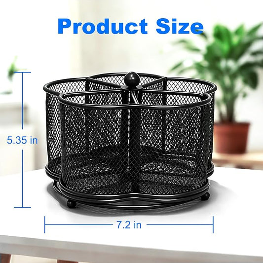 Pen Holder for Desk,360-Degree Rotating Pencil Organizer | Art Supplies/Marker /Desk Organizer,Mesh Rotating Pencil Holders & Pen Holders,for Office Home School