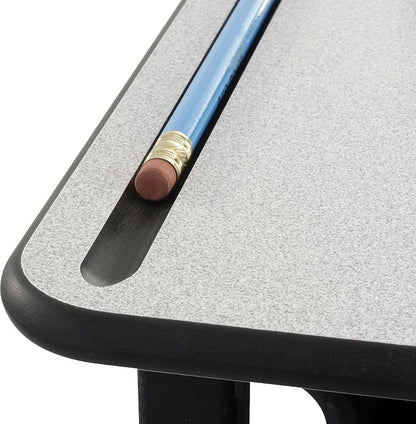 Safco Products AlphaBetter Adjustable-Height Desk, 36" W x 24" D Premium Desktop, Swinging Footrest Bar Classroom and Home School Desk