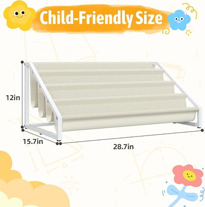 Aokitsink Toddler Bookshelf,Montessori Bookshelf,Bookshelves for Toddlers and Nursery,4 Tier Baby Bookshelves for Kids Rooms,Nursery,Playroom,Baby Room, Small Children Classroom
