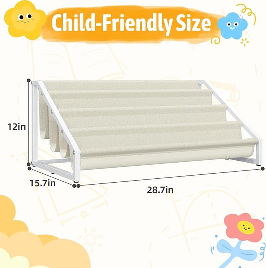 Aokitsink Toddler Bookshelf,Montessori Bookshelf,Bookshelves for Toddlers and Nursery,4 Tier Baby Bookshelves for Kids Rooms,Nursery,Playroom,Baby Room, Small Children Classroom