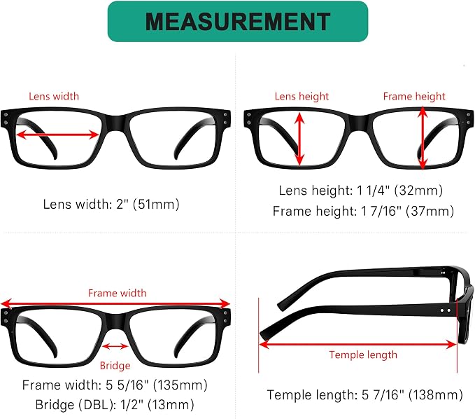 Eyekepper Vintage Reading Glasses for Men - 3 Pack Spring Hinges Classic Readers - Black Frame +1.75