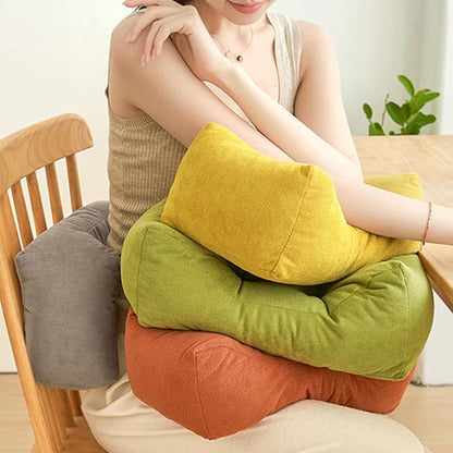 Back Pillow for Chair, Lumbar Support Pillow for Office Chair Lower Back Pain Relief Soft Cushion Car Bed Couch Sitting High Elasticity (White, 35cm*16cm*20cm)
