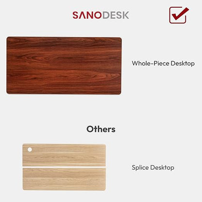 SANODESK Universal Tabletop 40"x24"x1" Thickness One-Piece Table Top Rectangular Particle Board for Standing Desk and Home Office Countertop DIY,Mahogany Desk Top