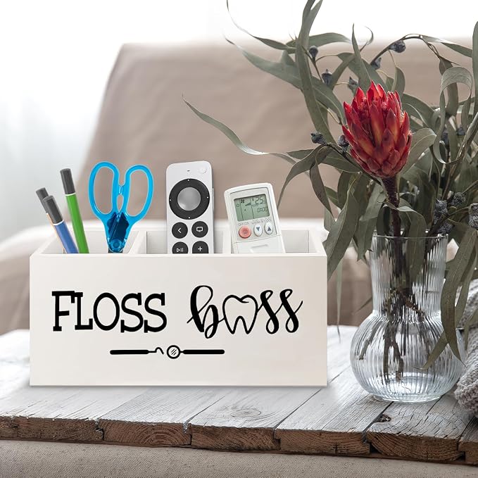 Dentist Dental Hygienist Gifts Wooden Pen Pencil Holder for Office Desk Accessories, Funny Dental Gifts, Floss Boss Makeup Brush Toothbrush Holder Organizer for Bathroom