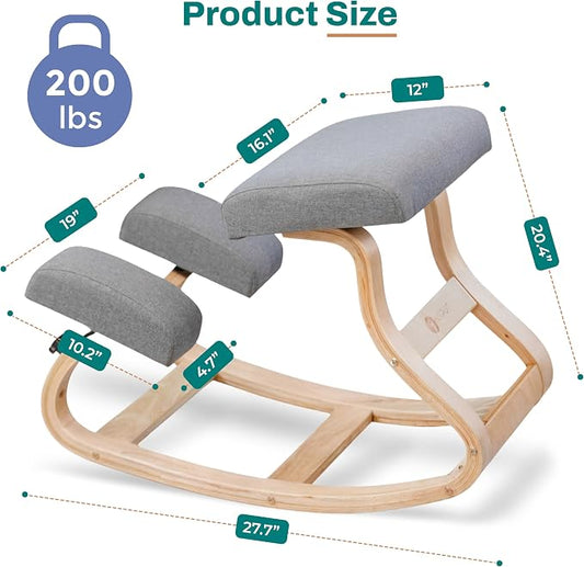 NYPOT Kneeling Chair with Adjustable Seats Knee Chair for Posture Correction, Rocking Stool for Desk