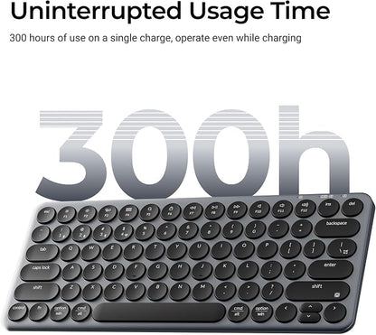 Keychron B3 Pro 75% Ultra-Slim Wireless Keyboard, 2.4GHz, Bluetooth 5.2 / Wired USB Connection, Portable Silent White Bluetooth Keyboard for Mac Windows Linux Tablet Phone