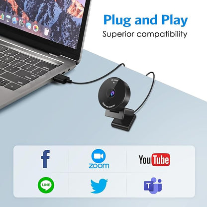 EMEET C950 Webcam for PC, 1080P Webcam with Microphone&Privacy Cover, Auto Light Correction, 70° FOV for Personal Use, Plug&Play Web Cam Protect Data, Perfect for Office Professionals&Remote Workers