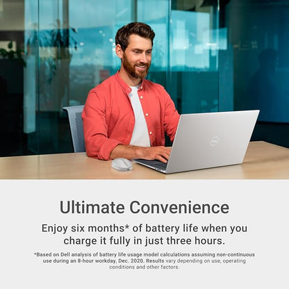 Dell Premier Rechargeable Wireless Mouse - MS7421W - Silver - Wireless, 7 Buttons, Adjustable at 1000, 1600 (default), 2400 and 4000, Six Months of Battery Life
