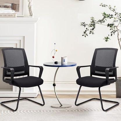 CLATINA Office Guest Chair with Lumbar Support and Mid Back Mesh Space Air Grid Series for Reception Conference Room