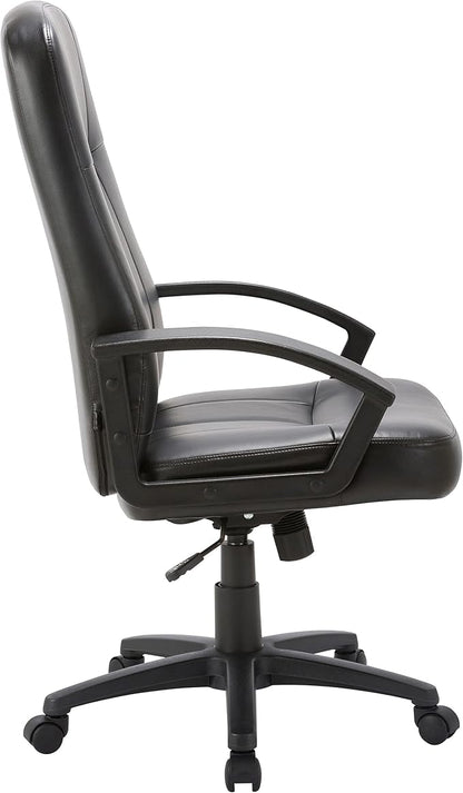 Lorell Chadwick Executive Leather Black High-Back Chair