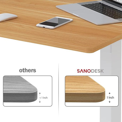 SANODESK Whole-Piece Particle Board Table Top for Standing Desk and Home Office Desk DIY, 48x24x1 Inch Maple Desk Top