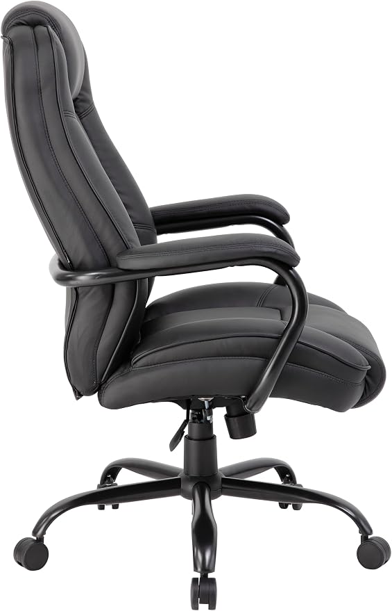 Boss Office Products Heavy Duty Executive Chair with 350lbs Weight Capacity in Black