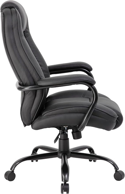 Boss Office Products Heavy Duty Executive Chair with 350lbs Weight Capacity in Black