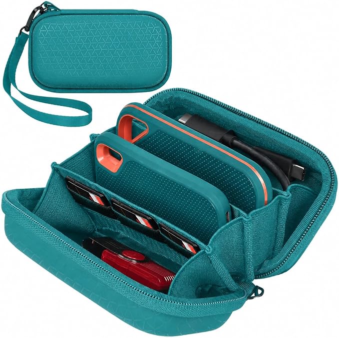 Case for SanDisk Extreme Pro/for SanDisk Portable SSD 1TB 2TB 4TB 500GB External Solid State Drive, for Samsung T7/T9, for Crucial X9/X10 Pro & SD Card Accessories (Green)