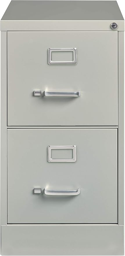 26.5 Inch Deep 2 Drawer, Letter Width, Metal Vertical File Cabinet for Home and Office, Light Gray
