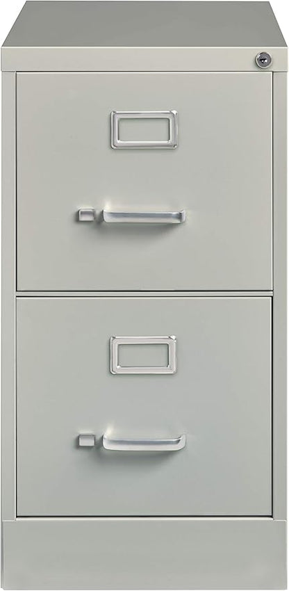 26.5 Inch Deep 2 Drawer, Letter Width, Metal Vertical File Cabinet for Home and Office, Light Gray