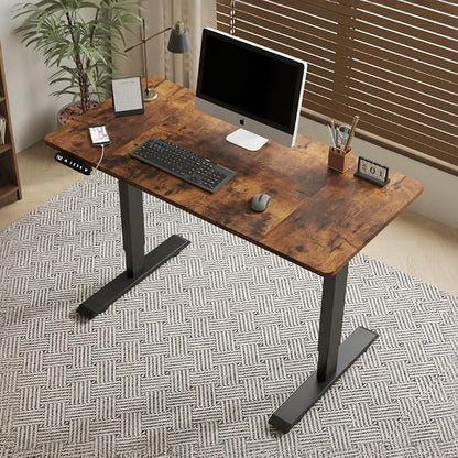 55 Inch Computer Desk, Large Office Desk for Home Office, Modern Writing Table with Sturdy Metal Frame