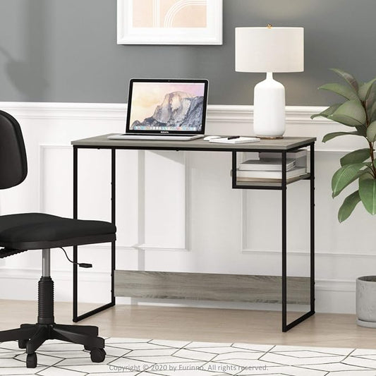 Furinno Moretti Lifestyle Study Desk, 35 Inches, French Oak Grey
