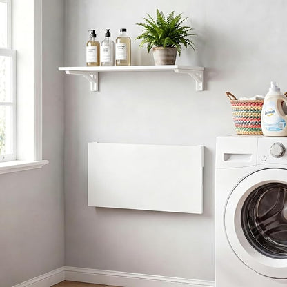 Need Small Fold Down Table Wall Mounted Heavy Duty Small Folding Wall Table Length 30 inches Width 20 inches Perfect Addition to Laundry Room/Home Bar/Kitchen & Dining Room AC15DW(7650)
