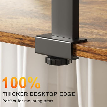 WALKINGDESK 40x24 Inches Whole Piece Electric Standing Desk, Seamless One Piece Height Adjustable Sit to Stand up Desk for Home Office, Ergonomic Computer Workstation, Rustic Brown