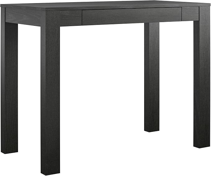 Office Desk Minimalist Desk with Storage Drawer Study Table for Laptop and Paperwork Home Office Furniture(Black)