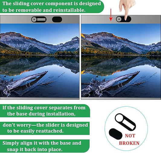 ZUCUCUC Webcam Cover, 11 Pack Laptop Camera Cover Slide, Phone Camera Cover, Ultra Thin Webcam Cover Slide Compatible with MacBook, Laptop, iMac, Desktop, PC, iPad, iPhone, Cell Phone