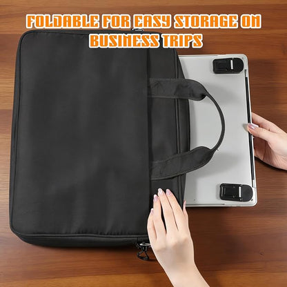 2PCS Plastic Portable Keyboard Riser, Mini Foldable Laptop Keyboard Stand with 2 Angle Settings and Self-Adhesive Foldable Feet, Adjustable Notebook Holder for Most Keyboards (Black)