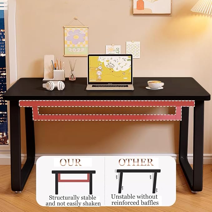 Modern Desk 39.4 Inch Computer Table Simple Style Office Writing Desk Industrial