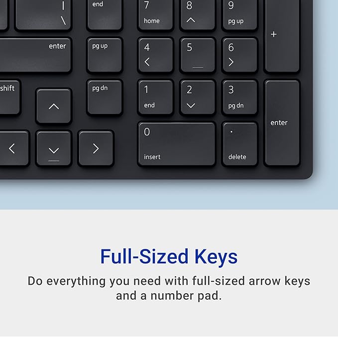 Dell KM555 Pro Compact Silent Keyboard and Mouse, Black